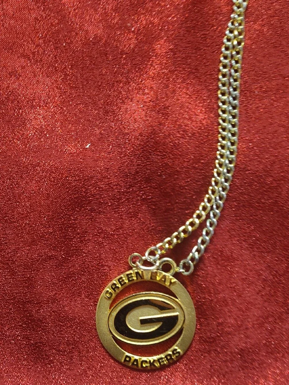 Green Bay Packers Gold-Tone Pendant Necklace